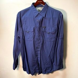Columbia Titanium Bright Blue Long-Sleeve Shirt - XL